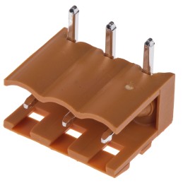 5 pcs - Weidmuller 5.08mm Pitch 3 Way Right Angle Pluggable Terminal Block, Header, Through Hole, Solder Termination