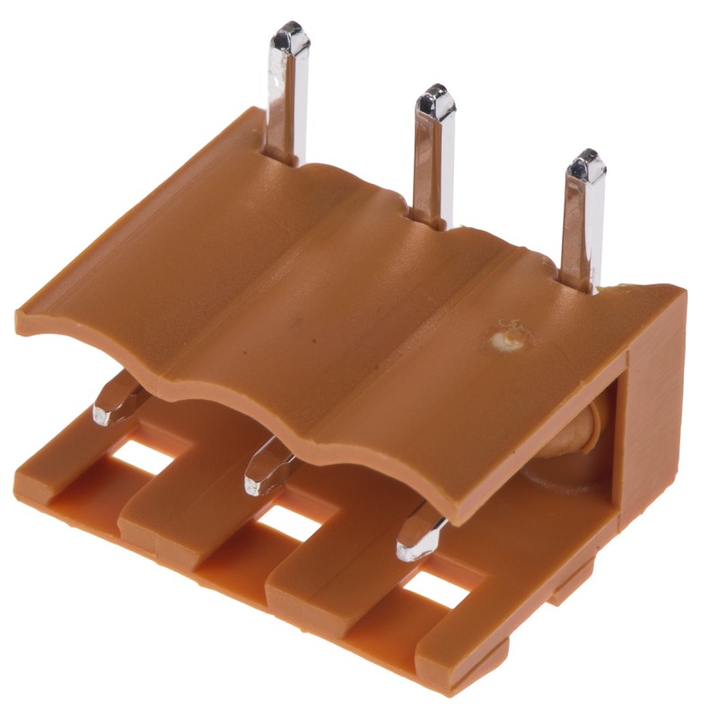 5 pcs - Weidmuller 5.08mm Pitch 3 Way Right Angle Pluggable Terminal Block, Header, Through Hole, Solder Termination