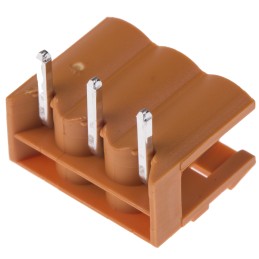 5 pcs - Weidmuller 5.08mm Pitch 3 Way Right Angle Pluggable Terminal Block, Header, Through Hole, Solder Termination