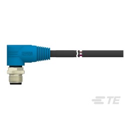 1 pcs - TE Connectivity Right Angle Male 8 way M12 to Unterminated Sensor Actuator Cable, 500mm
