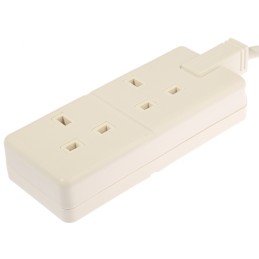 1 pcs - RS PRO 4m 2 Socket Type G - British Extension Lead