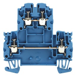 5 pcs - Weidmüller W Series Blue Double Level Terminal Block, 2.5mm², Double-Level, Screw Termination