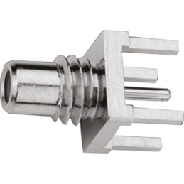 1 pcs - Telegartner, Plug Through Hole SMC Connector, 50Ω, Solder Termination, Straight Body