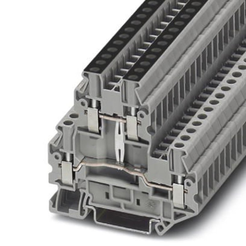 5 pcs - Phoenix Contact UTTB 2.5-PV Series Grey Double Level Terminal Block, Double-Level, Screw Termination