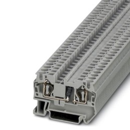 5 pcs - Phoenix Contact ST 4-DIO 1N 5408/L-R Series Grey DIN Rail Terminal Block, Single-Level, Spring Clamp Termination