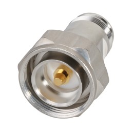 1 pcs - Huber+Suhner Straight 50Ω Coaxial Adapter 4.3-10 Socket to 7/16 Plug 6GHz