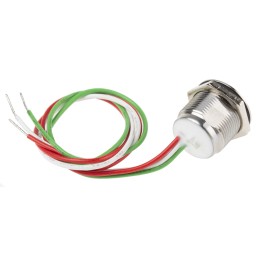 12 pcs - RS PRO Capacitive Switch Momentary NO,Illuminated, Red, IP68 Brass