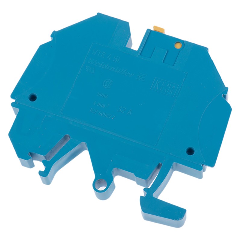 5 pcs - Weidmuller W Series Blue Disconnect Terminal Block, 4mm², Single-Level, Screw Termination