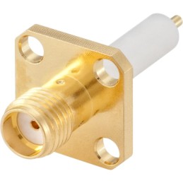 1 pcs - Rosenberger SMA Series, jack Panel Mount, 50Ω, Solder Termination, Straight Body