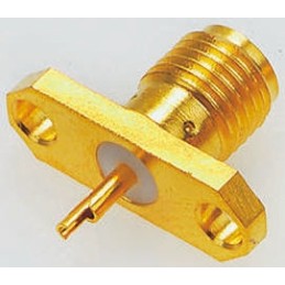 1 pcs - TE Connectivity, jack Flange Mount SMA Connector, 50Ω, Solder Termination, Straight Body