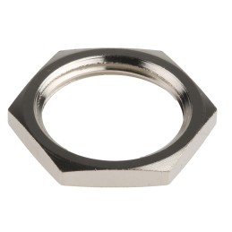 1 Pack of 10 - RS PRO Nickel Nickel Plated Brass Cable Gland Locknut, M20 Thread
