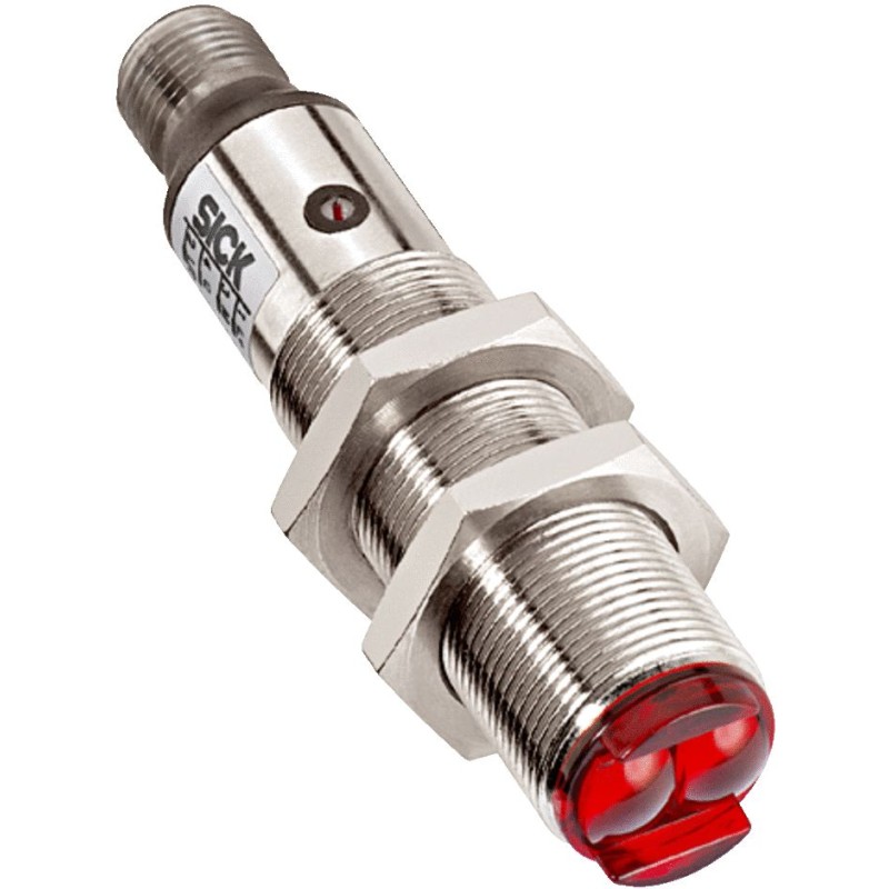 1 pcs - Sick Background Suppression Photoelectric Sensor, Barrel Sensor, 25 mm - 140 mm Detection Range