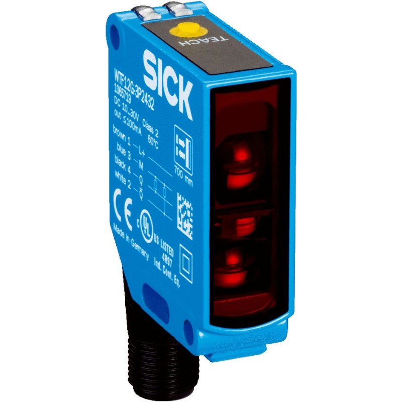 1 pcs - Sick Foreground Suppression Photoelectric Sensor, Block Sensor, 150 mm - 700 mm Detection Range