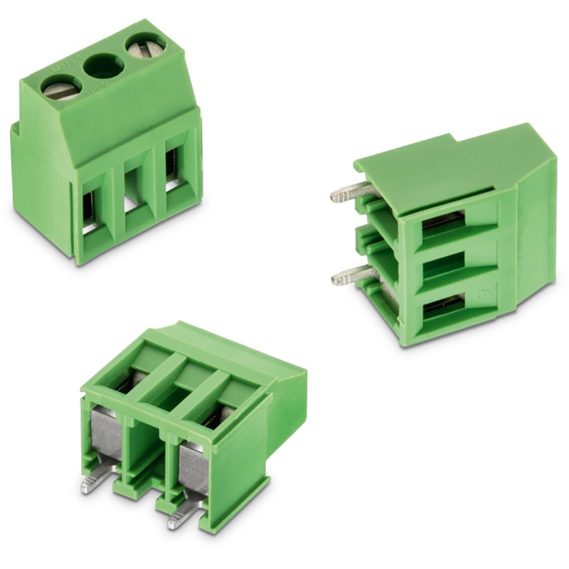 5 pcs - Wurth Elektronik 2528 Series PCB Terminal Block, 2-Contact, 10mm Pitch, Through Hole Mount, 1-Row, Solder Termination