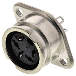 1 pcs - RS PRO 5 Pole Din Socket, 1A, 100 V ac, Bayonet, Female, Chassis Mount