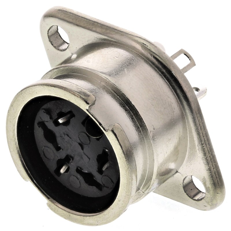 1 pcs - RS PRO 5 Pole Din Socket, 1A, 100 V ac, Bayonet, Female, Chassis Mount