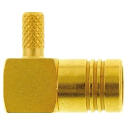 1 pcs - Radiall, Plug Cable Mount SMB Connector, 50Ω, Crimp Termination, Right Angle Body