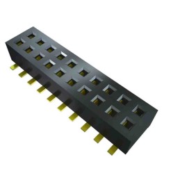 5 pcs - Samtec CLP Series Vertical Surface Mount PCB Socket, 2-Contact, 2-Row, 1.27mm Pitch, Press-In Termination
