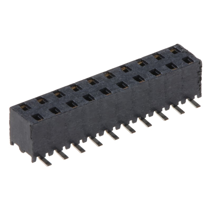 5 pcs - Samtec MMS Series Straight Surface Mount PCB Socket, 20-Contact, 2-Row, 2mm Pitch, Solder Termination