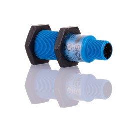 1 pcs - Sick UM18 Series Ultrasonic Barrel-Style Proximity Sensor, M18 x 1, 65 - 350 mm Detection, NPN Output, 10