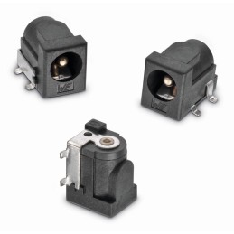 5 pcs - Wurth Elektronik, WR-DC Right Angle DC Socket Rated At 5.0A, 24.0 V, PCB Mount, length 9.0mm, Gold, Tin