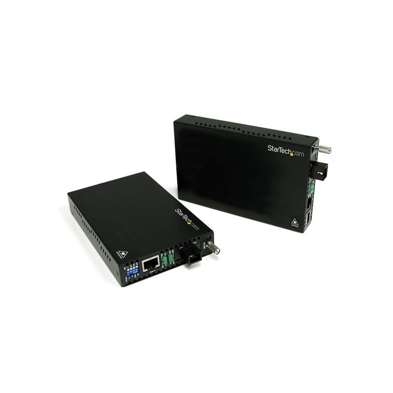 1 pcs - StarTech.com RJ45 Ethernet Media Converter, Single Mode, 200Mbit/s, Full Duplex 20km