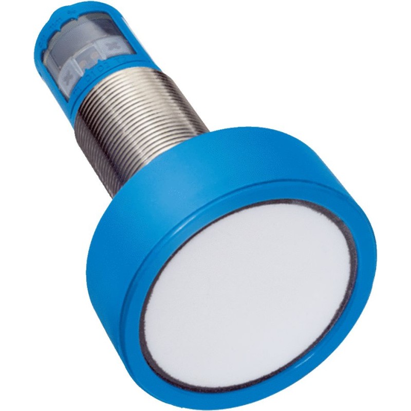 1 pcs - Sick UM30 Series Ultrasonic Barrel-Style Ultrasonic Sensor, M30 x 1.5, 600 - 6000 mm Detection, PNP Output, 9 -