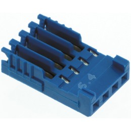 1 pcs - TE Connectivity, AMPMODU HE14 Female Connector Housing, 2.54mm Pitch, 4 Way, 1 Row