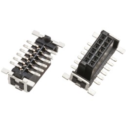 100 pcs - Harting Har-Flex Series Straight Surface Mount PCB Socket, 50-Contact, 2-Row, 1.27mm Pitch, Solder Termination