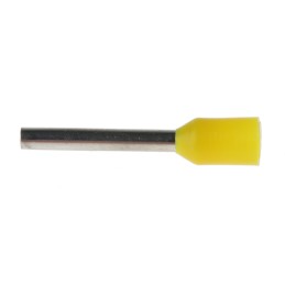 500 pcs - RS PRO Insulated Crimp Bootlace Ferrule, 12mm Pin Length, 1.7mm Pin Diameter, 1mm² Wire Size, Yellow