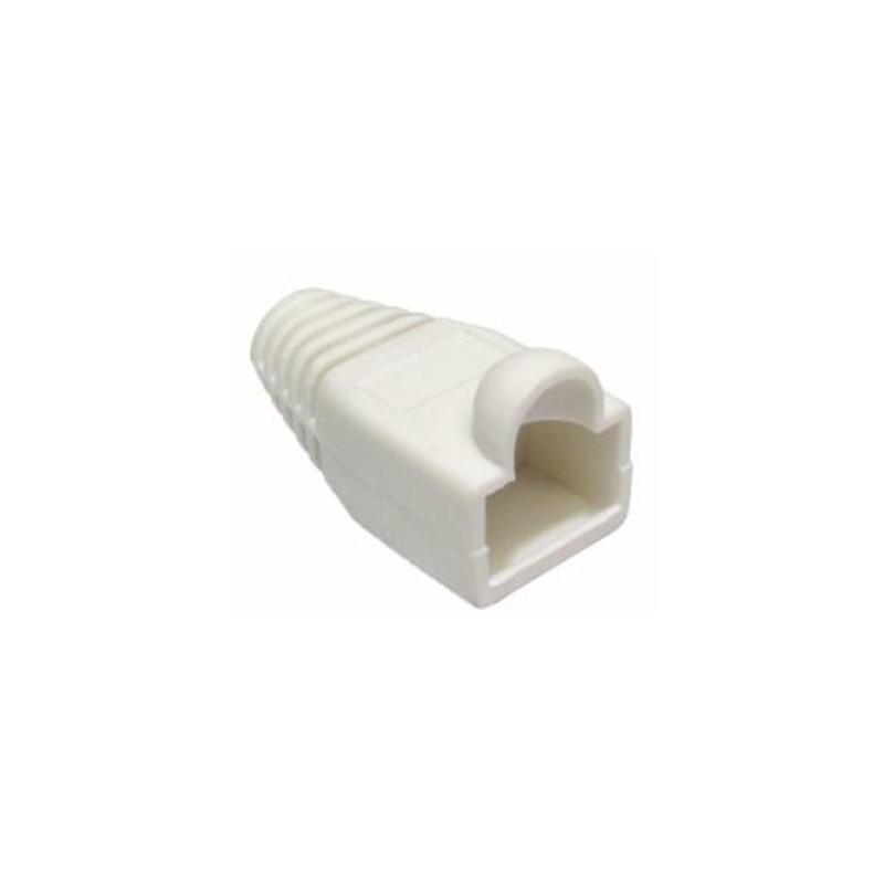 100 pcs - RJ45SRB-W MH Connectors Boot for use with RJ45 Connectors