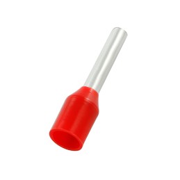 500 pcs - RS PRO Insulated Crimp Bootlace Ferrule, 12mm Pin Length, 2mm Pin Diameter, 1.5mm² Wire Size, Red