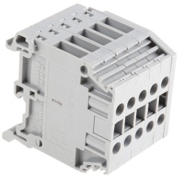 1 pcs - Entrelec Distribution Block, 5 Way, 4mm², 32A, 800 V, Grey