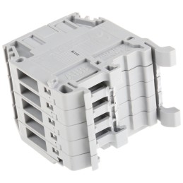 1 pcs - Entrelec Distribution Block, 5 Way, 4mm², 32A, 800 V, Grey