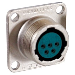 5 pcs - JAE Circular Connector, 7 Contacts, Panel Mount, Miniature Connector, Socket, Female, SRCN Series