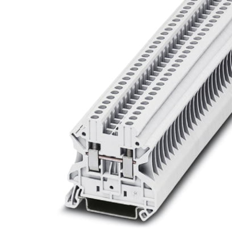 5 pcs - Phoenix Contact UT 2.5 WH Series White Feed Through Terminal Block, Single-Level, Screw Termination