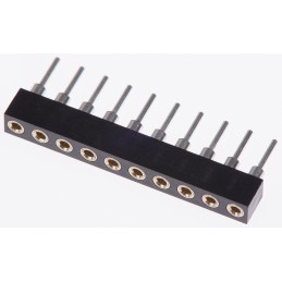 5 pcs - 10 Way Preci-Dip Straight Through Hole 2mm SIL Socket, Solder, 3A 100 V ac, 150 V dc