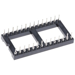 5 pcs - Winslow 2.54mm Pitch Vertical 28 Way, Through Hole Turned Pin Open Frame IC Dip Socket, 5A