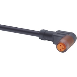1 pcs - Lumberg Automation Right Angle Female 3 way M8 to Unterminated Sensor Actuator Cable, 2m