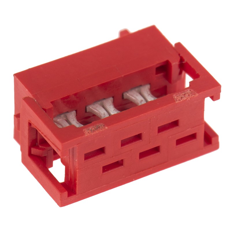 5 pcs - TE Connectivity 6-Way IDC Connector Plug for Cable Mount, 2-Row