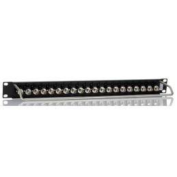 1 pcs - BNC 20 Port Loaded Rack Patch Panel, 1U Rack Height