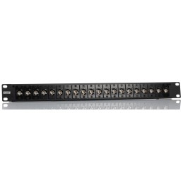 1 pcs - BNC 20 Port Loaded Rack Patch Panel, 1U Rack Height