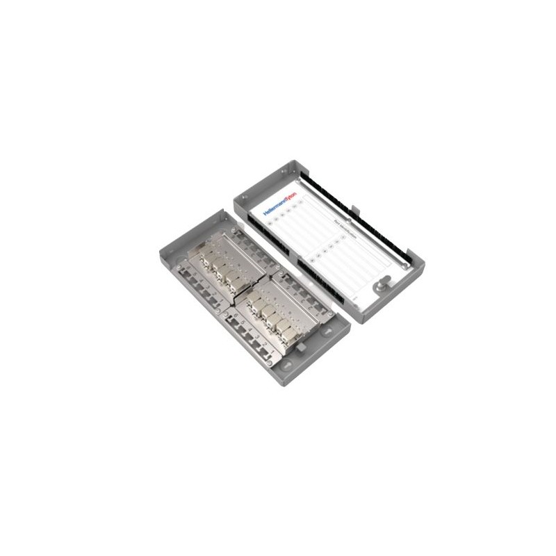 1 pcs - Polyco Healthline ZTB Series Cat6a 12 Port RJ45 Patch Panel Shielded Grey