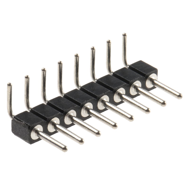5 pcs - Preci-Dip Right Angle Through Hole Pin Header, 8 Contact(s), 2.54mm Pitch, 1 Row(s), Unshrouded