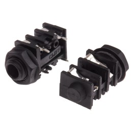 5 pcs - RS PRO Jack Connector 6.35 mm PCB Mount Mono Socket, 2Pole