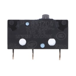 1 pcs - Crouzet Button Micro Switch, Solder Terminal, 5 A @ 250 V ac, SPDT, IP67