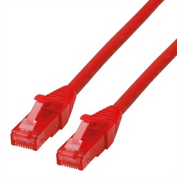 1 pcs - Roline Cat6a Straight Male RJ45 to Straight Male RJ45 Ethernet Cable, UTP, Red LSZH Sheath, 1.5m