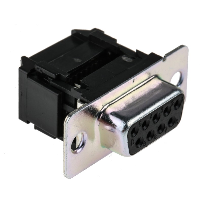 5 pcs - RS PRO 9 Way Right Angle Cable Mount D-sub Connector Socket, 2.77mm Pitch