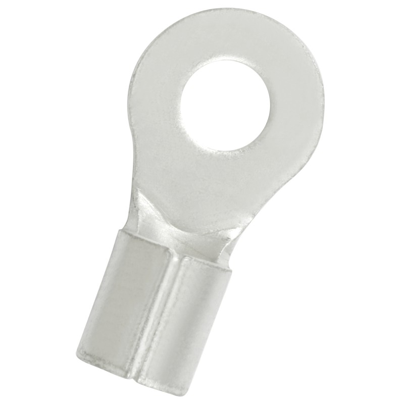 100 pcs - RS PRO Uninsulated Ring Terminal, 5.3mm Stud Size to 8mm² Wire Size