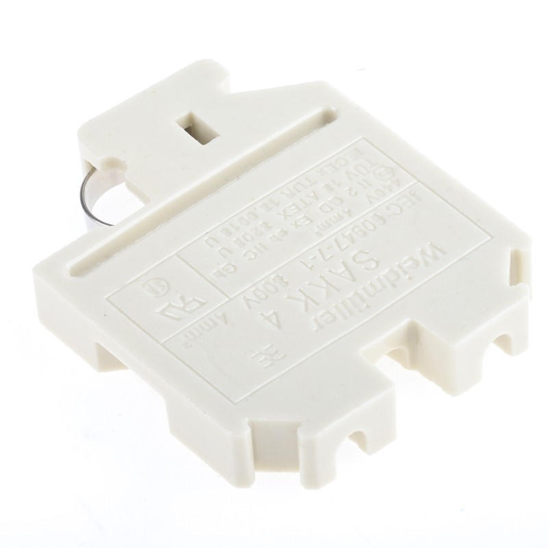 5 pcs - Weidmuller SAKK Series Brown Modular Terminal Block, 4mm², Single-Level, Screw Termination, ATEX, IECEx